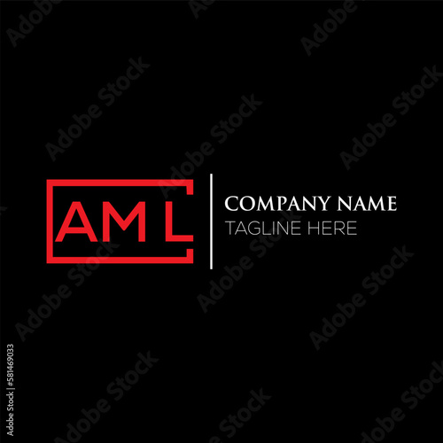 AML letter logo design on black background. AML creative initials letter logo concept. AML letter design. AML letter design on black background. AML logo vector.
