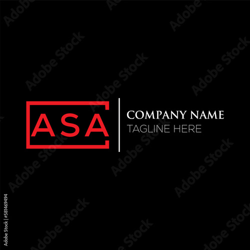 ASA letter logo design on black background. ASA creative initials letter logo concept. ASA letter design. ASA letter design on black background. ASA logo vector.
