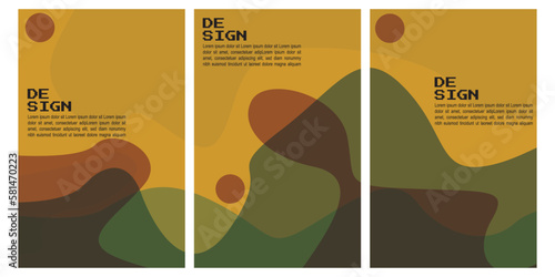 Vector vector soft color fluid and liquid brochure background template