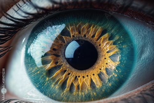 close up of a human eye. Generative AI