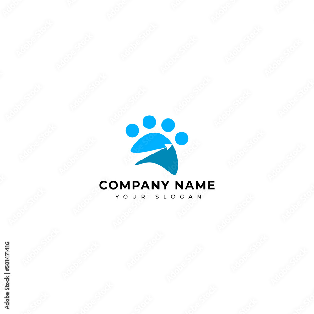 Pet travel logo vector design template Pet travel logo vector design template