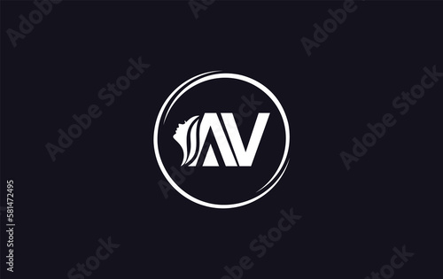 Beauty spa logo and symbol design with the letter AV