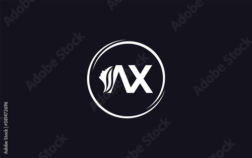 Beauty spa logo and symbol design with the letter AX