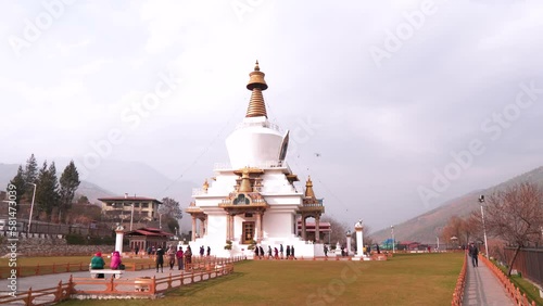 People visit National Memorial Chorten in Thimphu, Bhutan