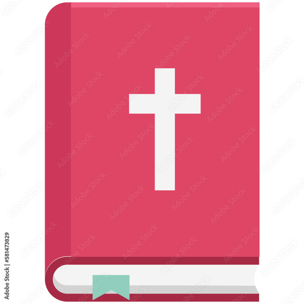 Fototapeta premium Bible Vector Color Illustration Vector Icon which can easily modify or edit