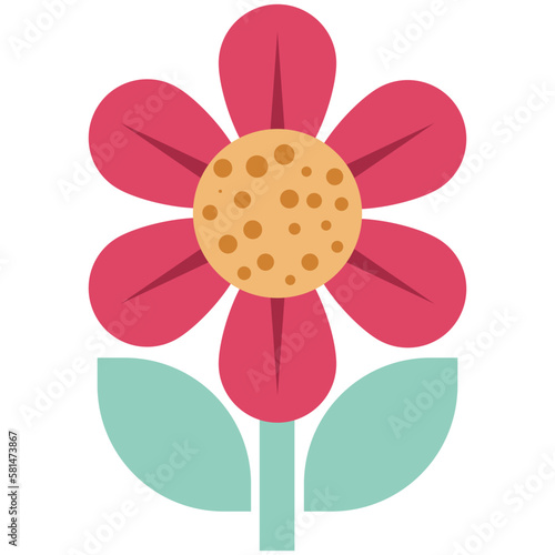 Flower Vector Color Illustration Vector Icon which can easily modify or edit

