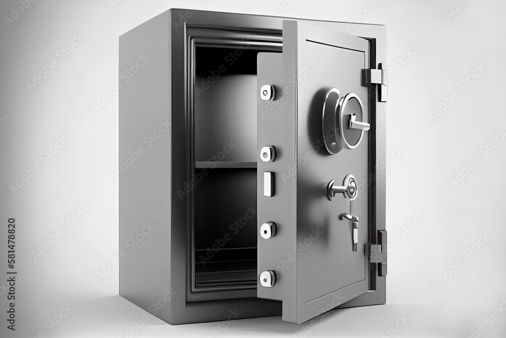 safe on white background. Isolated 3D illustration safe on white background. Isolated 3D illustration