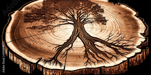 A rustic wood wallpapers round graphic item is the perfect addition to any home - generative ai.