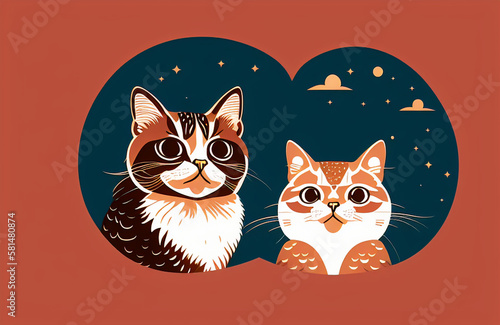 multicolor vector style owl illustration