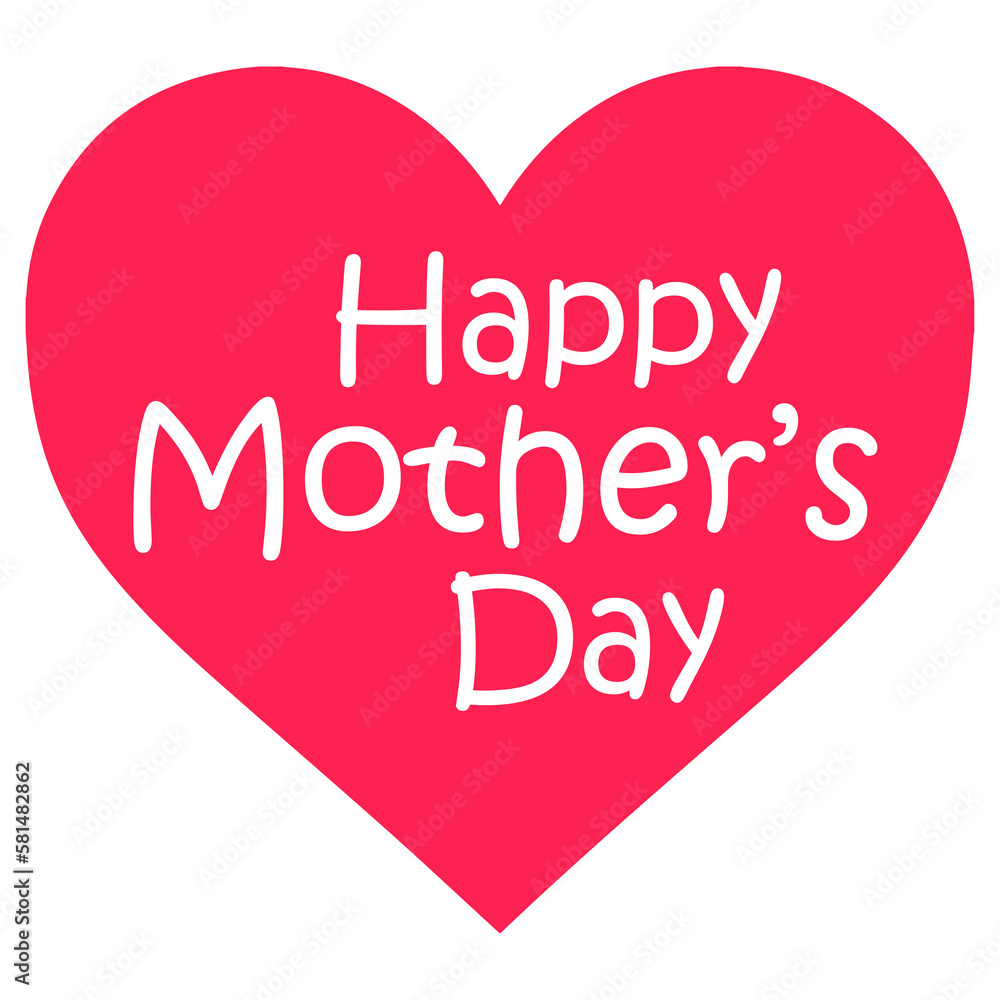 Mother's Day Design Concept  on a Transparent Background