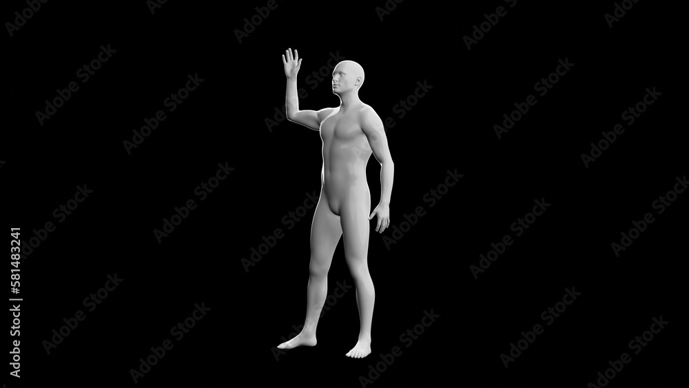 Beautiful young man posing, isolated on black background. 3d illustration (rendering). Plastic shiny mannequin, android, robot. Beautiful young man posing, isolated on black background. 3d illustration (rendering). Plastic shiny mannequin, android, robot.