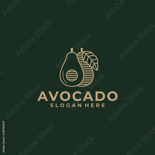 avocado logo design luxury