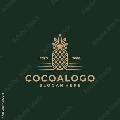 pineapple logo design luxury
