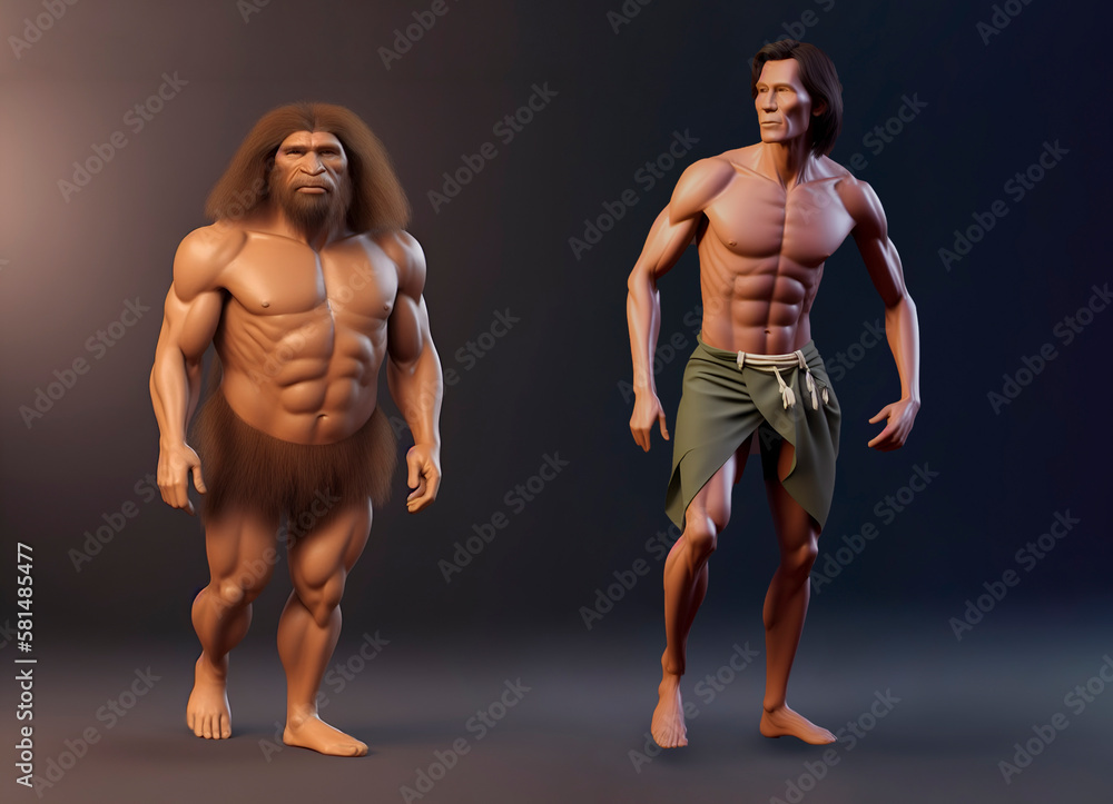 NEANDERTHAL VS HOMO SAPIEN APPEARANCE visual data 6