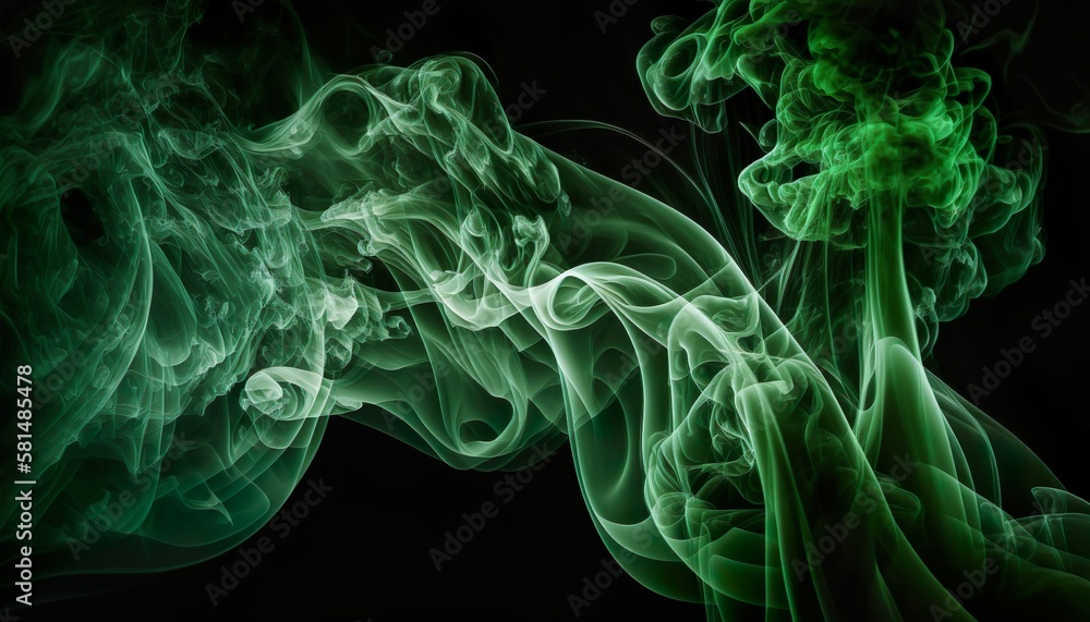 Fototapeta premium Abstract colored smoke on a dark background, smoky vape colored background generative by AI
