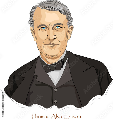 Fotografía Thomas Alva Edison was an American inventor  invented the phonograph, motion pic