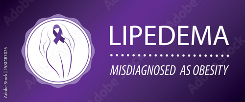 Lipedema awareness concept banner. Support lipedema concept