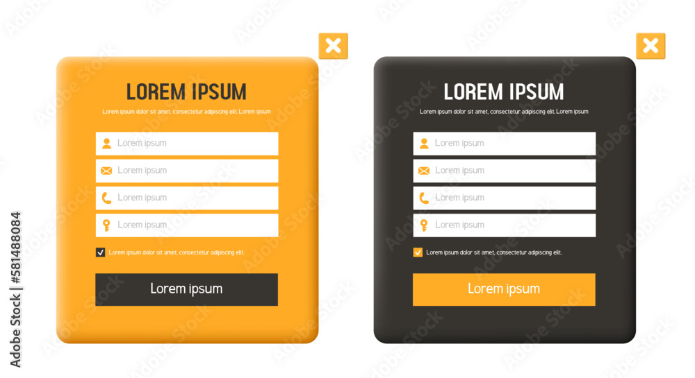 Feedback form. Form template for the user interface of websites ...