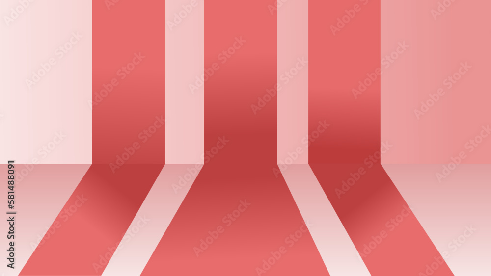 Obraz premium red and white striped 3d background 