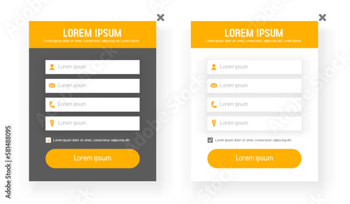 Feedback form. Form template for the user interface of websites, applications, landing pages, etc. Vector illustration isolated on white background.