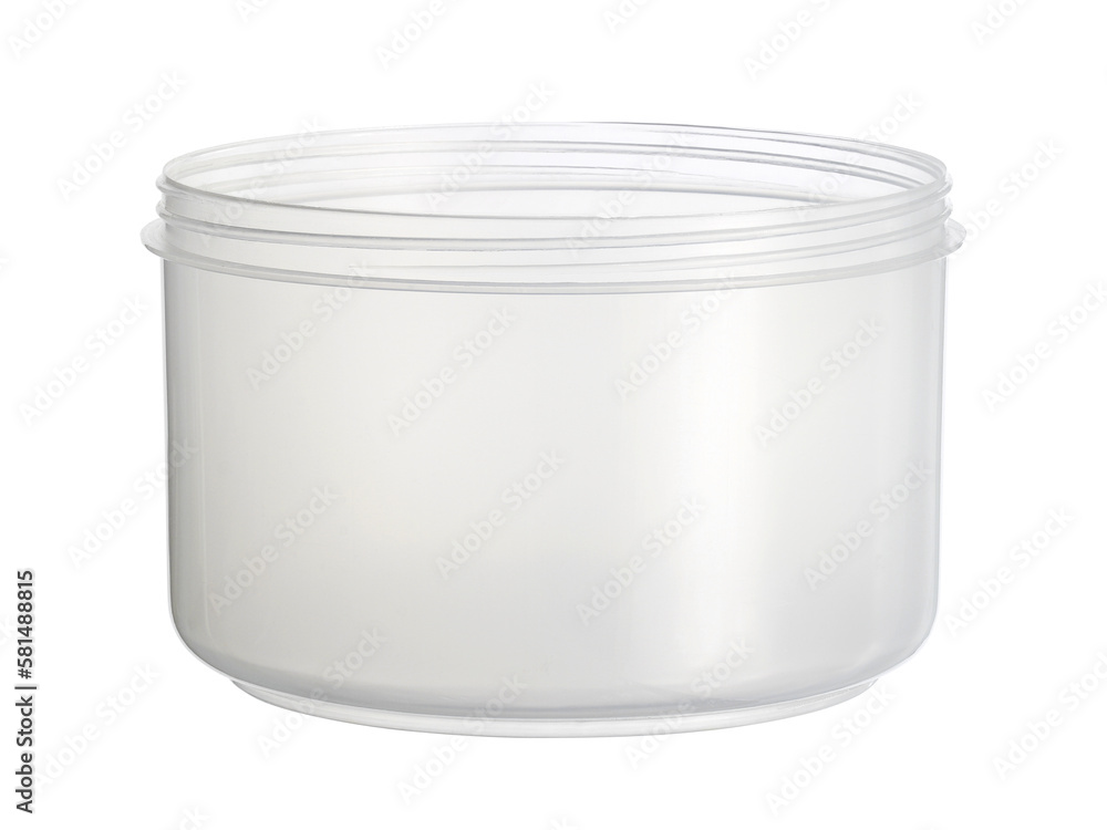 Plastic jar opaque cylinder shape (with clipping path) isolated on white background Plastic jar opaque cylinder shape (with clipping path) isolated on white background