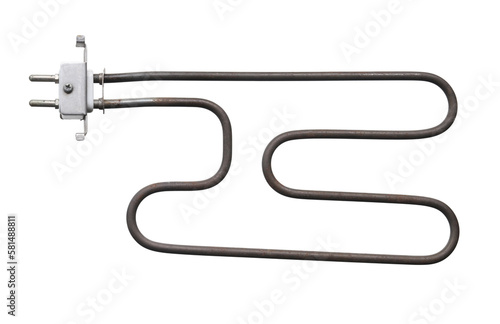 Electric stove coil heater element (with clipping path) isolated on white background