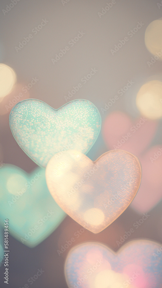 Fototapeta premium Heart, love, background, beautiful colors, bright colors and shapes
