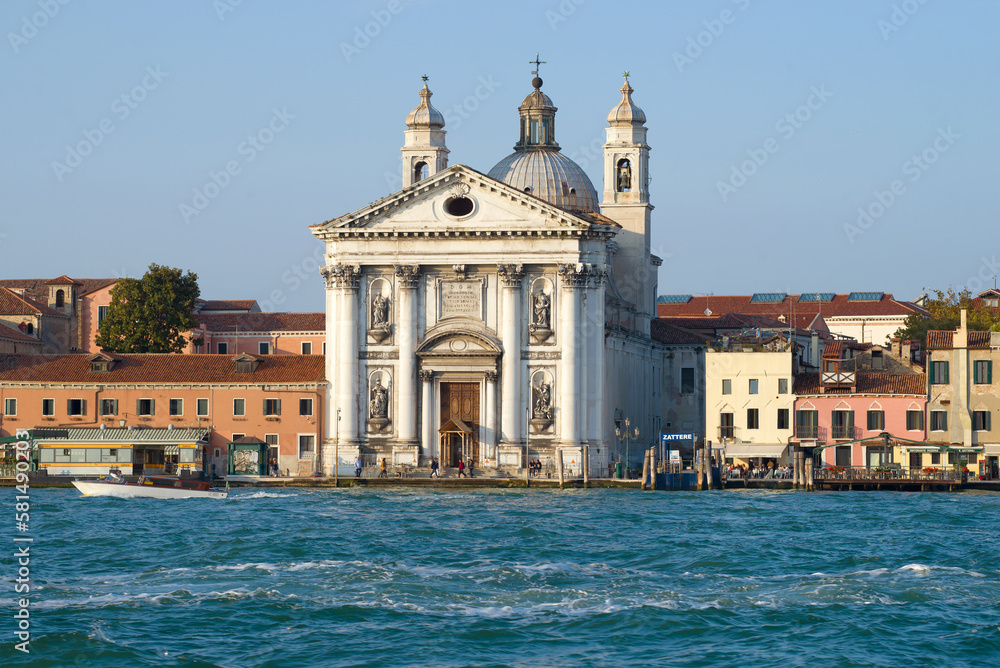 Church Il Redentore on Giudecca Island on a sunny September afternoon. Venice, Italy