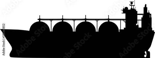 Liquefied natural gas (LNG) Tanker - LNG-Tanker Silhouette, Transport