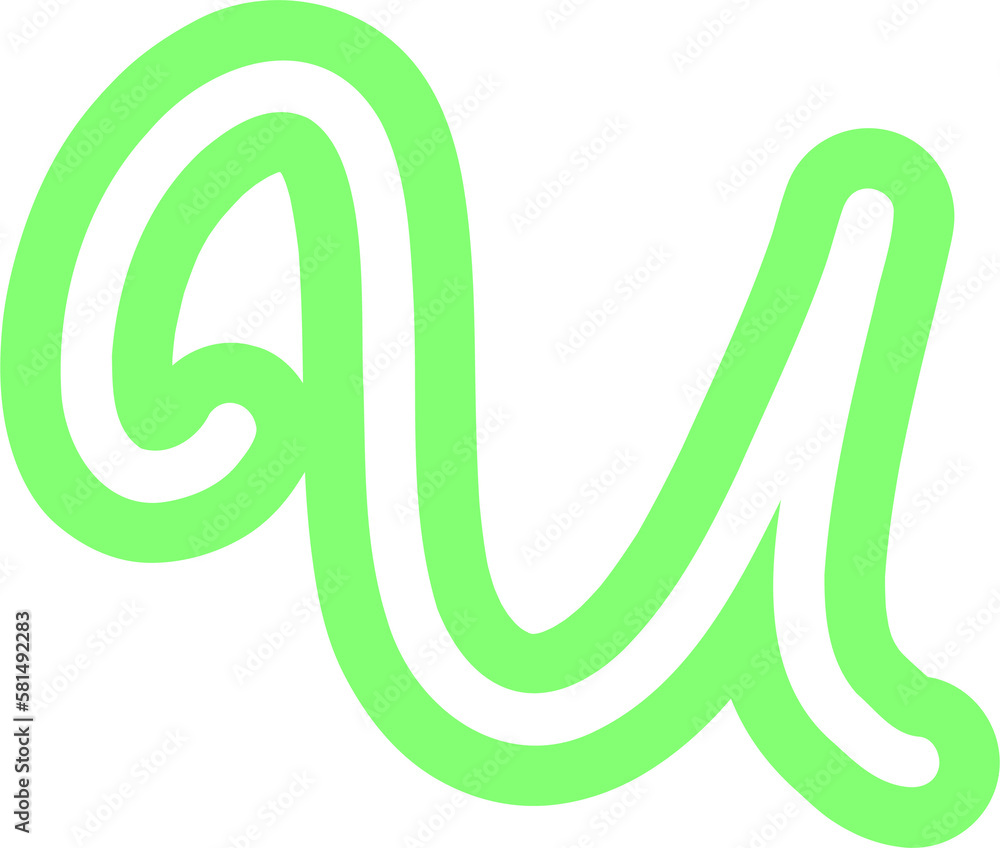 retro letter U retro letter U