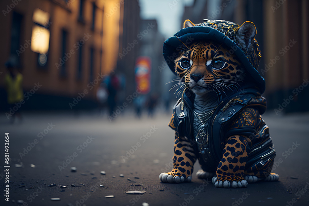 tiger in the street