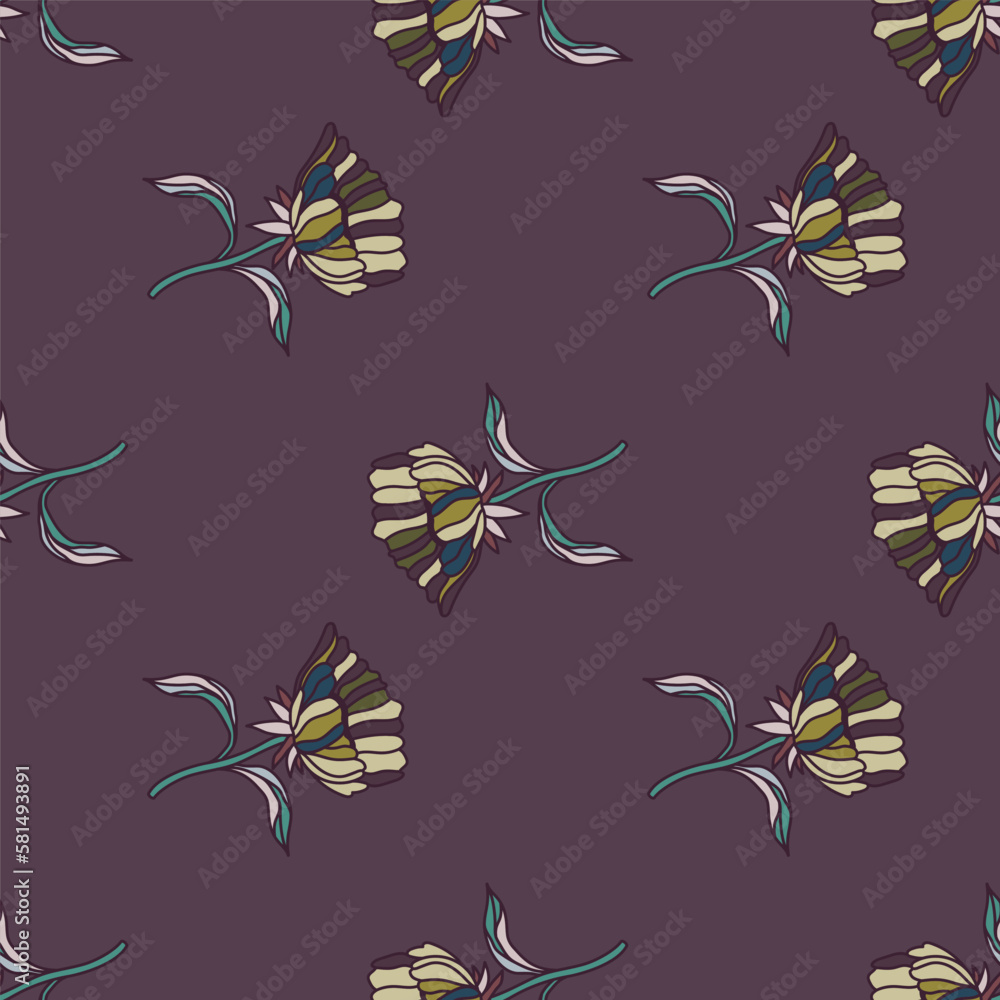 Seamless pattern with hand drawn flowers and leaves. Abstract floral wallpaper. Seamless pattern with hand drawn flowers and leaves. Abstract floral wallpaper.