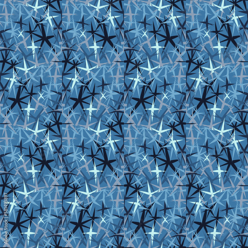 Star shape mosaic seamless background pattern.