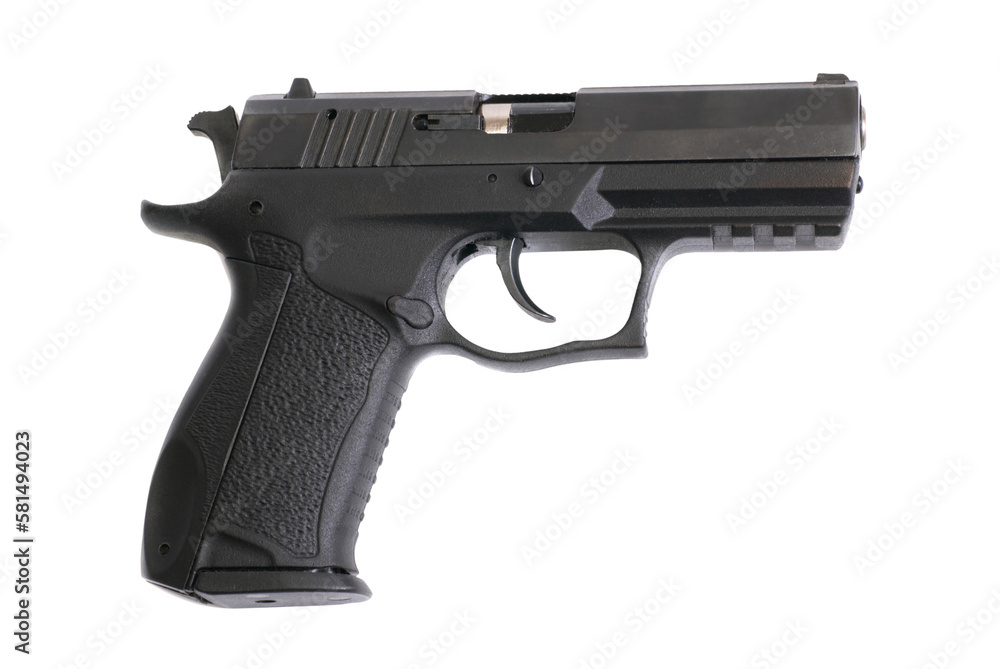 Black gun pistol handgun in PNG isolated on transparent background Black gun pistol handgun in PNG isolated on transparent background