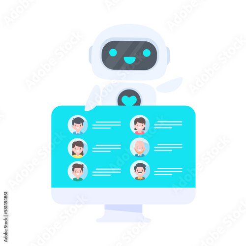 Auto reply system with intelligent robots provide information and help customers with problems