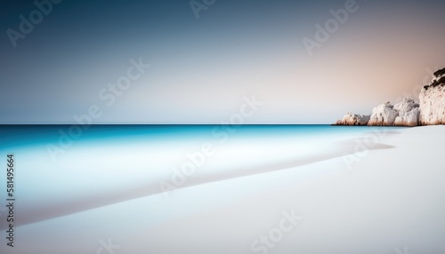 Cala Llonga beach. Journey through incredibly beautiful Spain. Generative AI