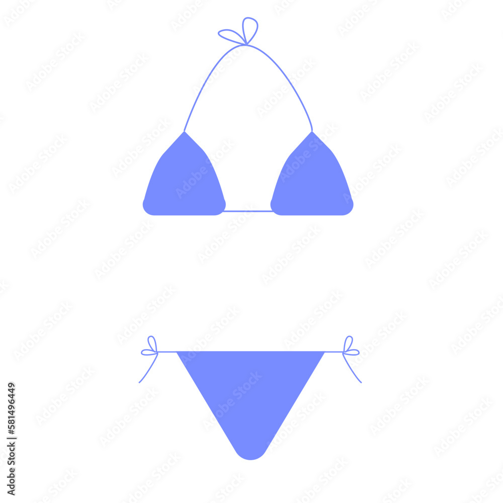 Vector icon of swimsuit bikini. Vector icon of swimsuit bikini.