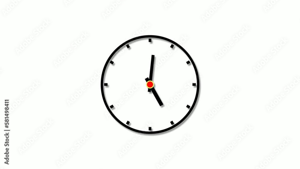 Clock animation , analog clock 12 hour time. neon wall clock animated. Clock animation , analog clock 12 hour time. neon wall clock animated.