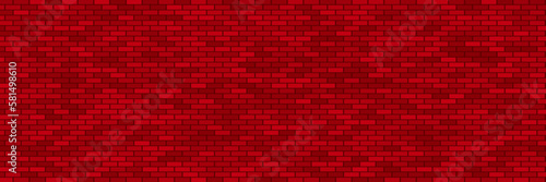 Red wall background The surface of the brick dark jagged. Abstract red marble wall background
