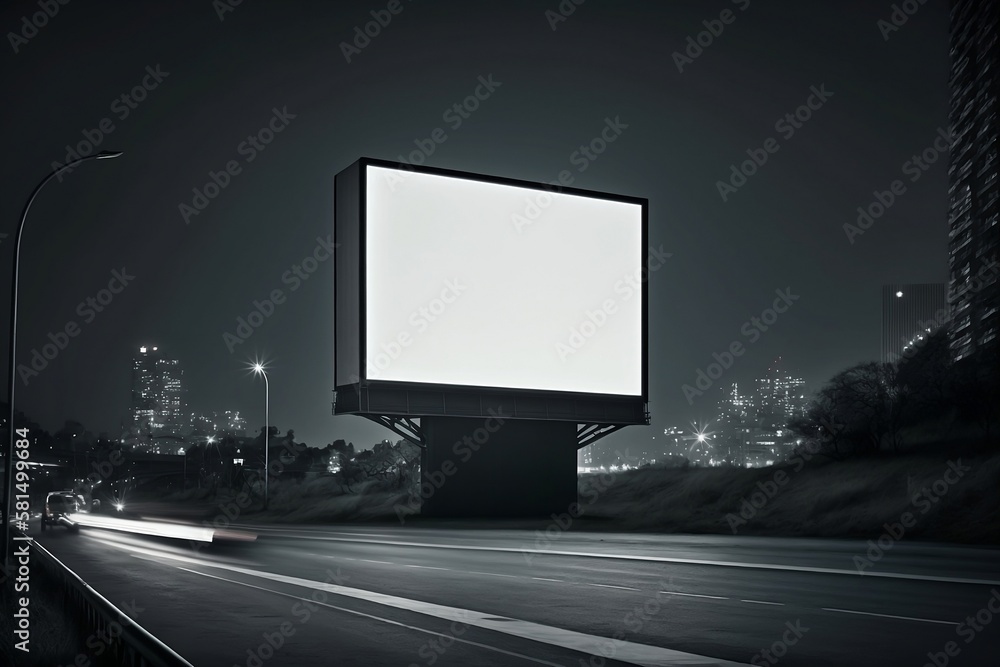 Billboard cartoon illustration.Ai generative Billboard cartoon illustration.Ai generative