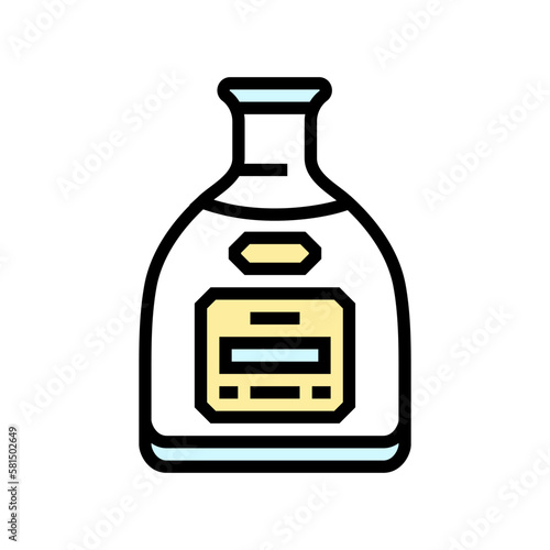 tequila glass bottle color icon vector illustration