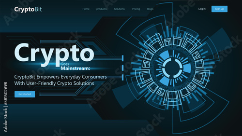 technical background with crypto title