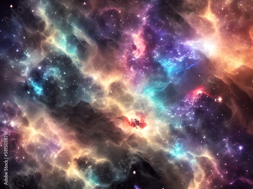 Abstract space image  Generative AI