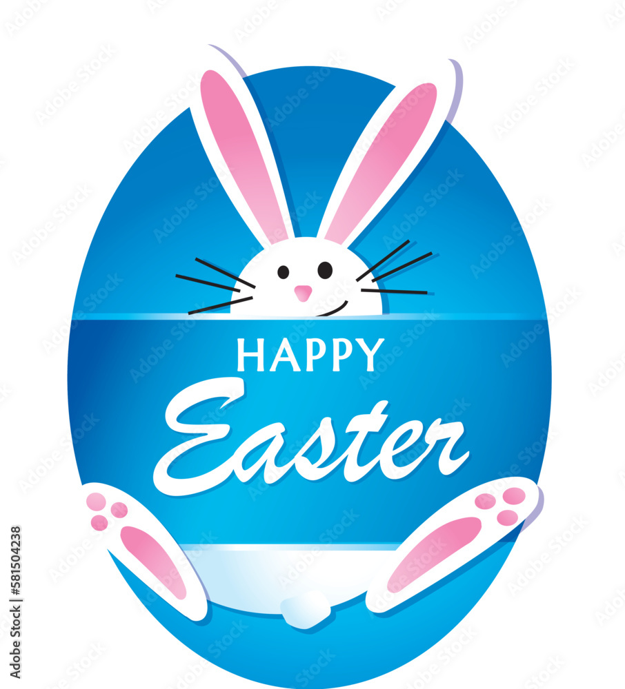 Fototapeta premium HAPPY EASTER 3 BLUE