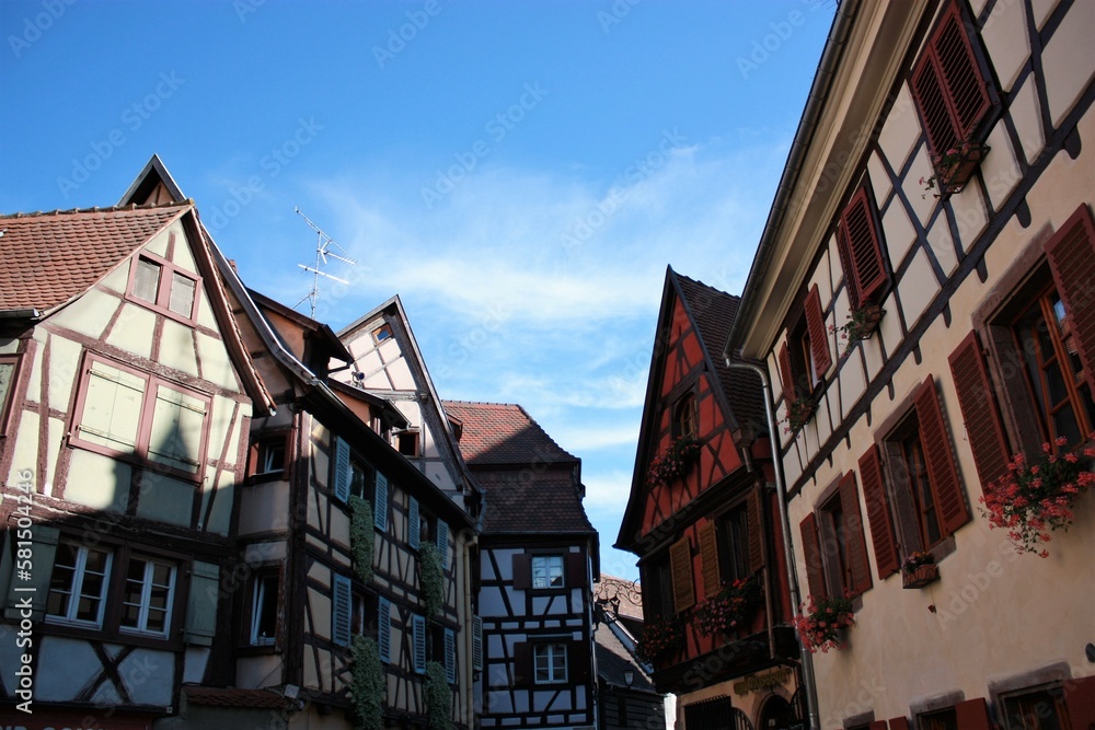 Fototapeta premium Historical half-timbered houses in the old town of Colmar, France Alsace