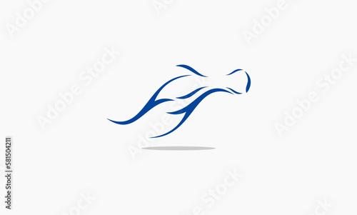 abstract sperm icon concept design biology logo