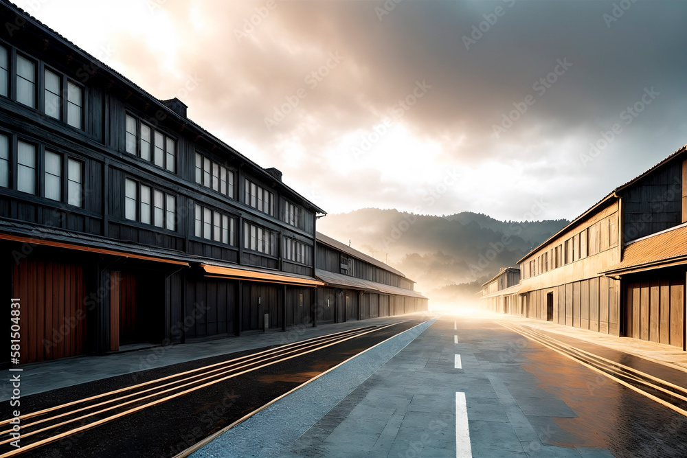 Fototapeta premium factory concept art illustrtion. Generative ai.