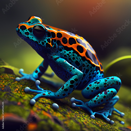 Poison dart frog. Generative AI photo