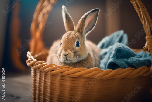 easter bunny in a basket