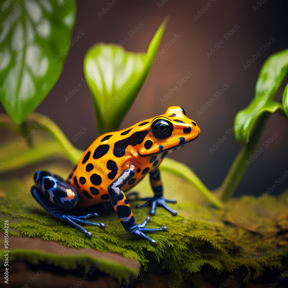 Fototapeta premium Poison dart frog. Generative AI
